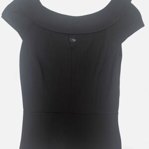 White and black mod top